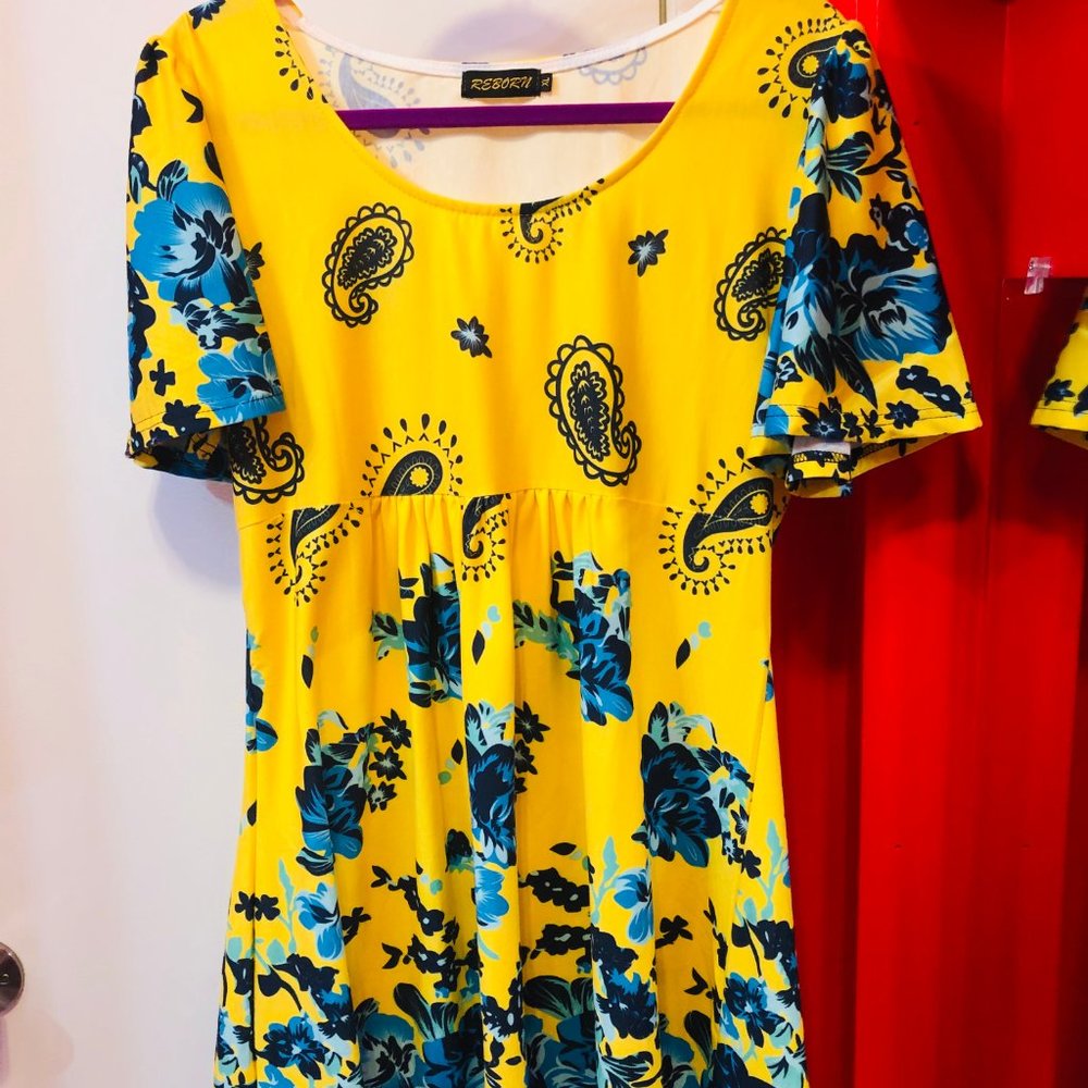 REBORN Yellow & Blue Tunic